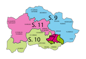 Carte des secteurs de psychiatrie du CHB