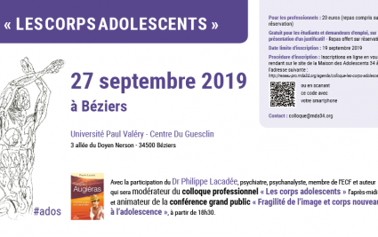 Colloque Corps Adolescents le 27 septembre 2019