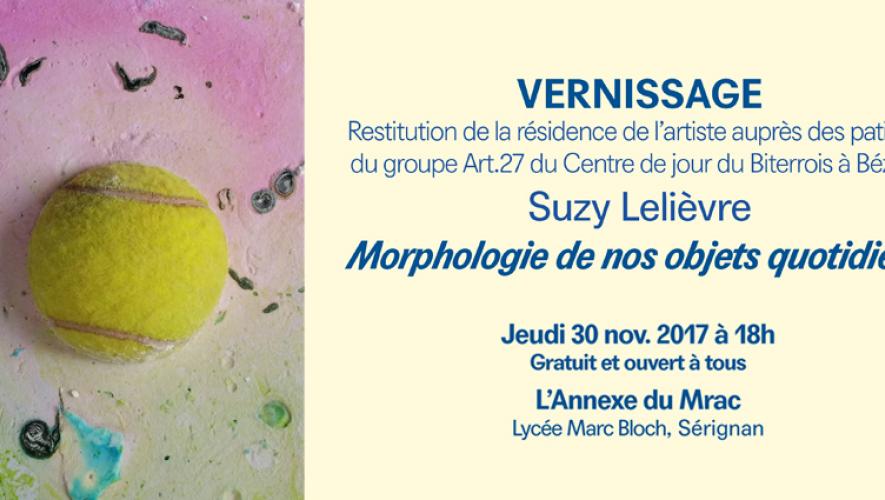 Vernissage de l'exposition de restitution de la résidence d'artiste de Suzy Lelièvre avec les patients du groupe Art.27 du Centre de jour du biterrois