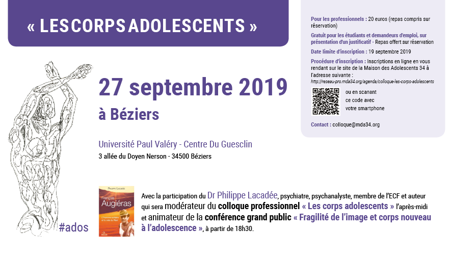Colloque Corps Adolescents le 27 septembre 2019