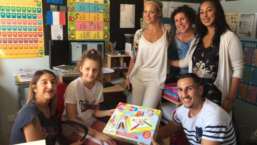 Les Ladie's Circle et le champion de boxe Bastien Ballester en visite dans le service de pédiatrie