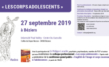 Colloque Corps Adolescents le 27 septembre 2019